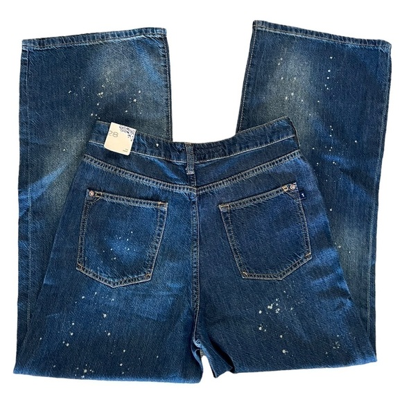 ANTHROPOLOGIE Pilcro The Annie Wide Leg Ultra High Rise Paint Splatter Jeans 28 - Picture 5 of 13